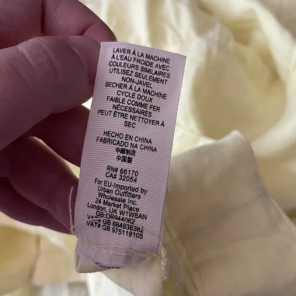 Free People Women 12 Lemon Gelato Linen Blend Ruffle My Feathers Mini Wrap Skirt